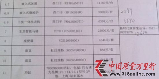 開發(fā)商向業(yè)主提供的報(bào)價(jià)單部分內(nèi)容, 開發(fā)商向業(yè)主提供的報(bào)價(jià)單部分內(nèi)容,